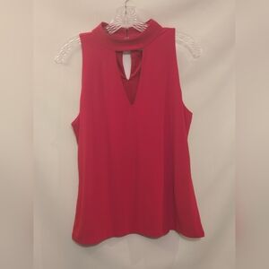 White House | Black Market  Women's Size (Medium, Red) Sleeveless Keyhole Blouse